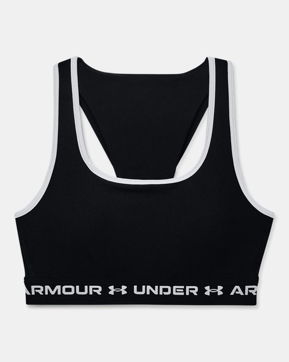 Damen Armour® Mid Crossback Pocket Sport-BH, Black, pdpMainDesktop image number 11